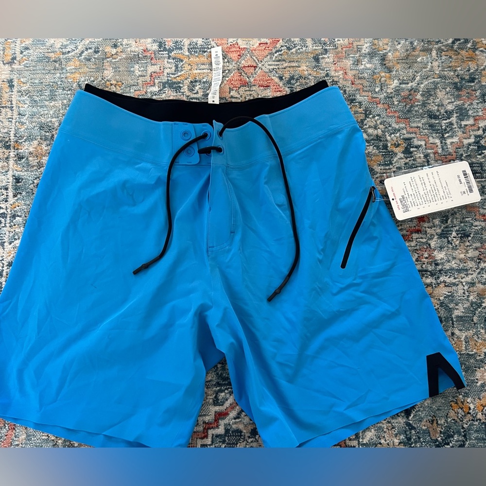 lululemon athletica Men's Athletic Current Shorts in Teal Blue - Picture 2 of 7